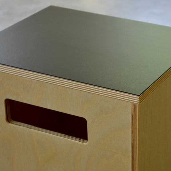 Modern Side Table / Black Formica Top