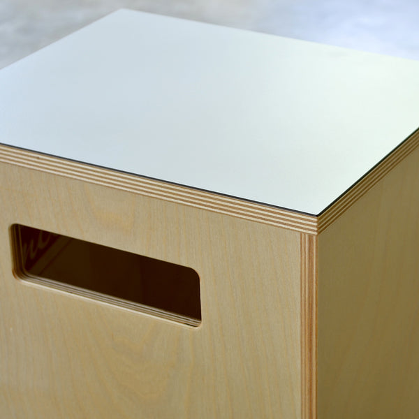 Modern Side Table / White Formica Top