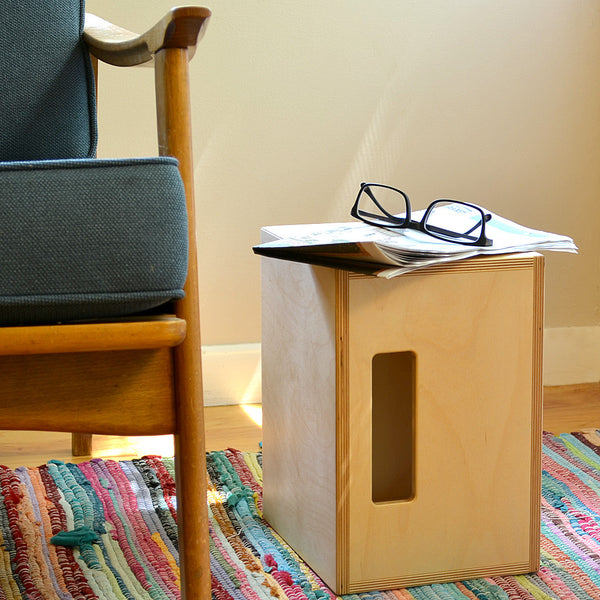 Modern Box Stool / Half Apple