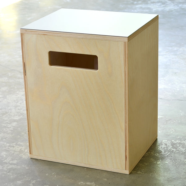 Modern Side Table / White Formica Top