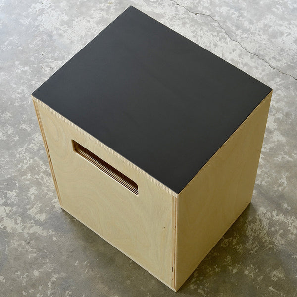 Modern Side Table / Black Formica Top